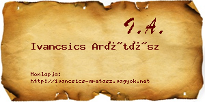 Ivancsics Arétász névjegykártya